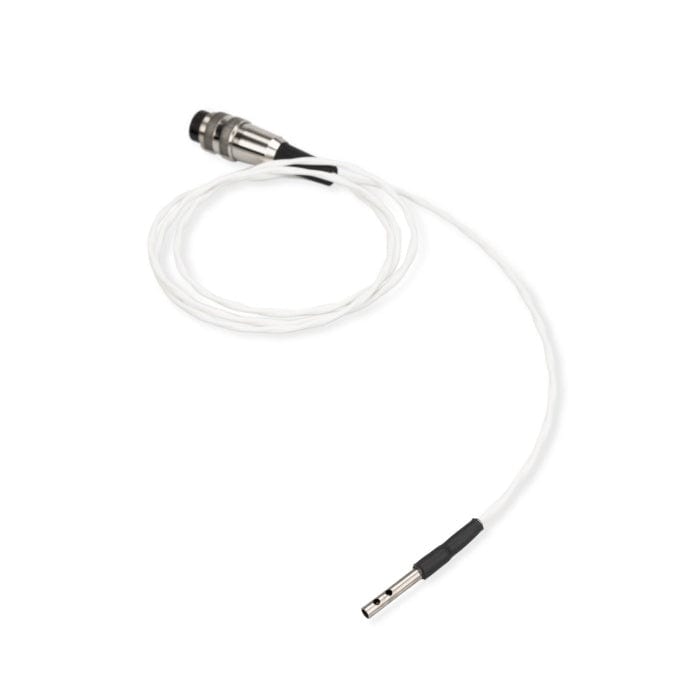 Un câble blanc avec un connecteur noir est couramment utilisé dans les congélateurs et les réfrigérateurs pour la Sonde de température NTC à fil d'air ou de gaz de Thermomètre.fr.